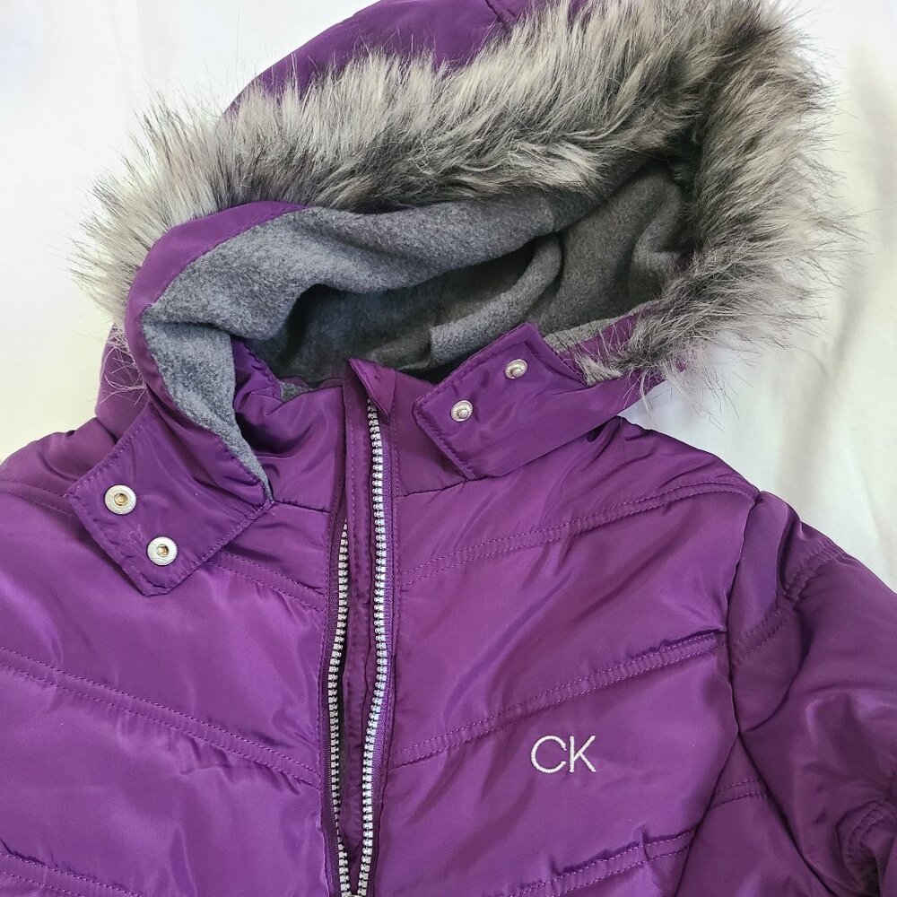 NWOT Girls Calvin Klein Aerial Hooded Jacket
